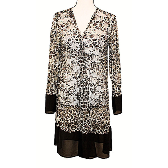 𝅺vocal Sheer Floral Animal Print Cardigan Topper - Picture 1 of 6